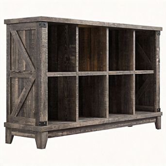 8-compartment storage organizer for home and office; storage cabinet.