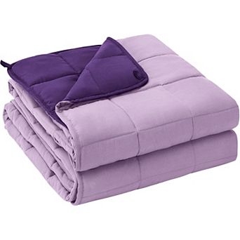 Weighted Blanket (20 Lbs, 60”X 80”, Purple) Heavy Thick Bed Blanket Queen Machine Washable