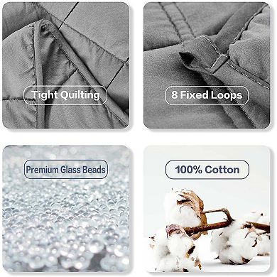 Weighted Blanket 15lbs 60"x80", Weighted Blankets for Adults, Cooling Weighted Blanket for Sleeping