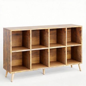 8-cube storage bookshelf and cabinet: modern design, farmhouse style, sturdy, easy to assemble