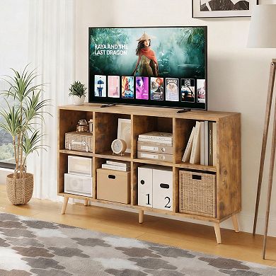 8-cube storage bookshelf and cabinet: modern design, farmhouse style, sturdy, easy to assemble