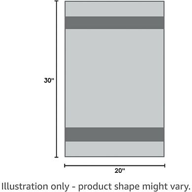 Great Ambitions White Cotton Bath Mat, 30x20 Inch, Super Absorbent, Pack of 6, Machine Washable