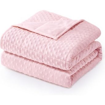 Weighted Blanket for Adults Queen Size 15 lbs, Soft Cozy Heavy Blanket Pink 60 x 80 in