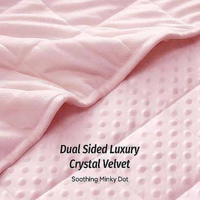 Weighted Blanket for Adults Queen Size 15 lbs, Soft Cozy Heavy Blanket Pink 60 x 80 inches