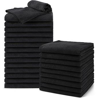 Salon Towels 24 Pack, Microfiber Barber Towels Bulk, (16x29 in Hair-Drying Cloth Super Soft