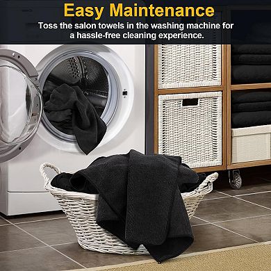 Salon Towels 24 Pack, Microfiber Barber Towels Bulk, (16x29 inches) Hair-Drying Cloth Super Soft