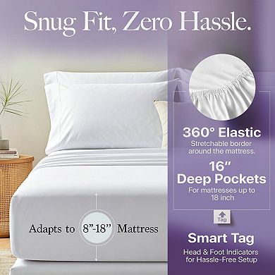 Egyptian Cotton Queen Sheet Set - 600 Thread Count Egyptian Cotton Queen Sheets Set (4 PC, Crisp )