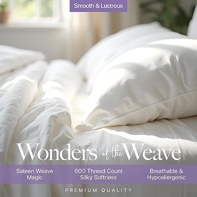 Egyptian Cotton Queen Sheet Set - 600 Thread Count Egyptian Cotton Queen Sheets Set (4 PC, Crisp )