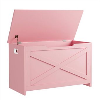 Storage Chest,Wooden Storage Bench with Safety Hinge,Large Shoe Bench for Entryway