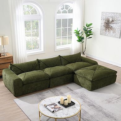 Whisen Fully Compressed Sofa, Legless Design without Frame, No Assembly Required