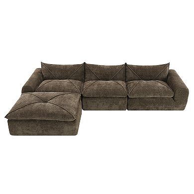 Whisen Fully Compressed Sofa, Legless Design without Frame, No Assembly Required