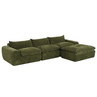 Whisen Fully Compressed Sofa, Legless Design without Frame, No Assembly Required
