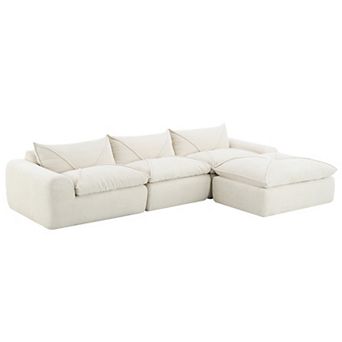 Whisen Fully Compressed Sofa, Legless Design without Frame, No Assembly Required