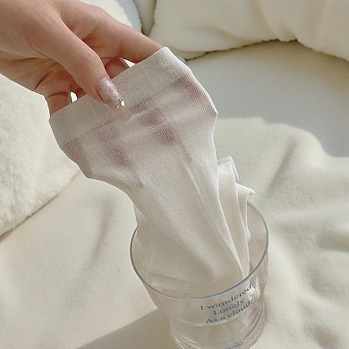 Women's 3-Pair Crew Socks Set Soft Knit Stretch Fabric Everyday Wardrobe Essentials