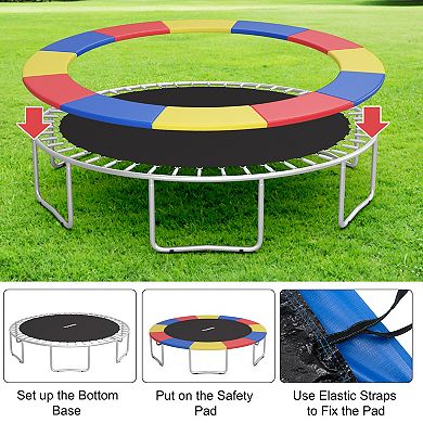 14 Foot Waterproof Tear Resistant Universal Trampoline Safety Pad Spring Cover