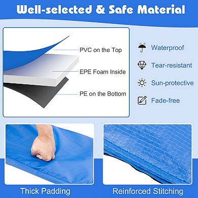 14 Foot Waterproof Tear Resistant Universal Trampoline Safety Pad Spring Cover