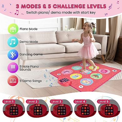 Kids Dance Mat Game Toy With 5 Levels And Music Play