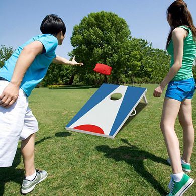 Portable Cornhole Board with Foldable Legs and Side Handle