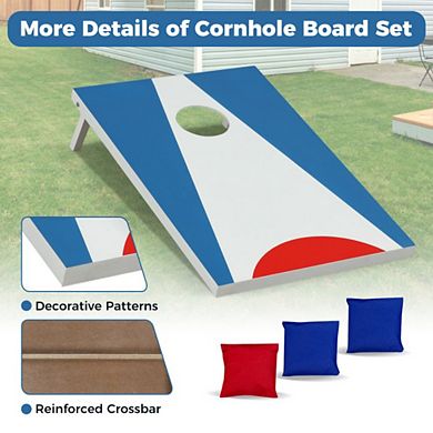 Portable Cornhole Board with Foldable Legs and Side Handle