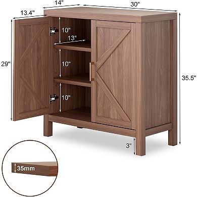 Wooden Sideboard Kitchen Storage Cabinet with Adjustable Shelves