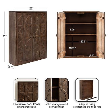 Galliene Wood Wall Cabinet