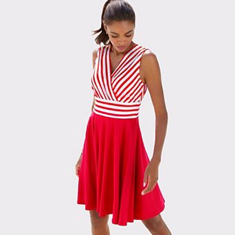 Lascana Women's Sleeveless Wrap Look Dress