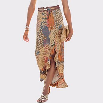 Lascana Women's Ruffled Maxi Skirt