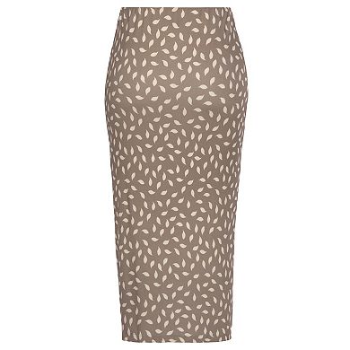 Lascana Women's Ruched Slit Midi Skirt