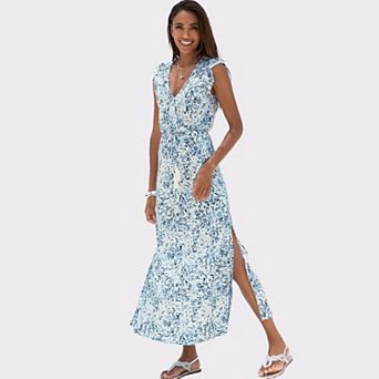 Lascana Women's Side Slit Maxi Dress