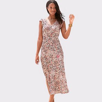 Lascana Women's Side Slit Maxi Dress