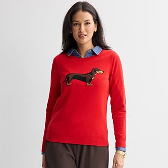 Women's Croft & Barrow Animal Motif Sweater