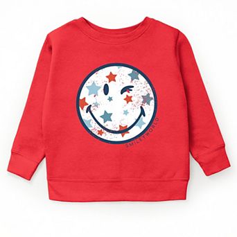 The Juniper Shop SmileyWorld Patriotic Star Wink Youth Sweatshirt