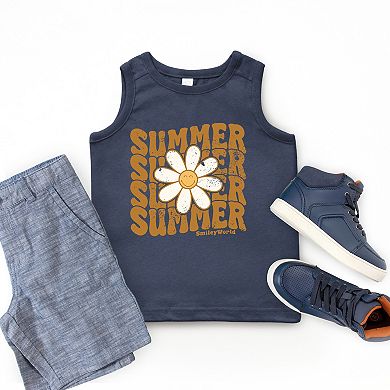 The Juniper Shop SmileyWorld Summer Wave Stacked Youth Tank Top
