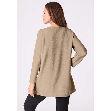 Roaman's Women's Plus Size Glitter Tank Top And Cardigan Twinset