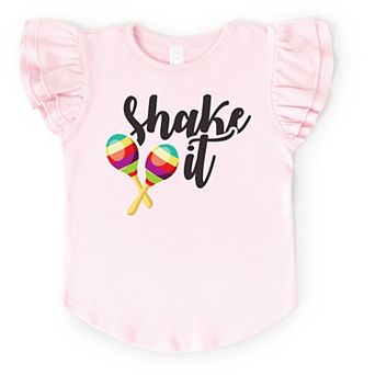 The Juniper Shop Shake It Maracas Flutter Sleeve Tee