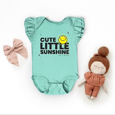 The Juniper Shop SmileyWorld Cute Little Sunshine Flutter Sleeve Bodysuit