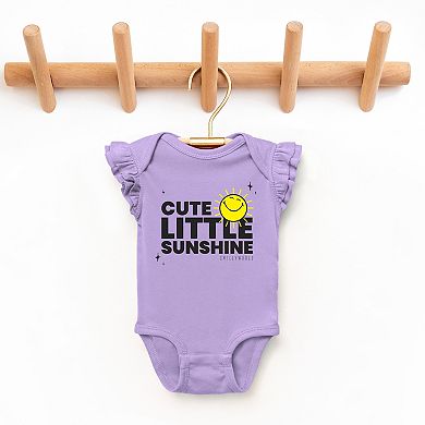 The Juniper Shop SmileyWorld Cute Little Sunshine Flutter Sleeve Bodysuit