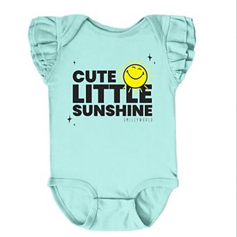 The Juniper Shop SmileyWorld Cute Little Sunshine Flutter Sleeve Bodysuit