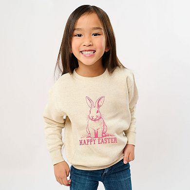 The Juniper Shop Happy Easter Bunny Outline Youth Sweatshirt