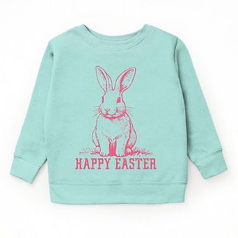 The Juniper Shop Happy Easter Bunny Outline Youth Sweatshirt
