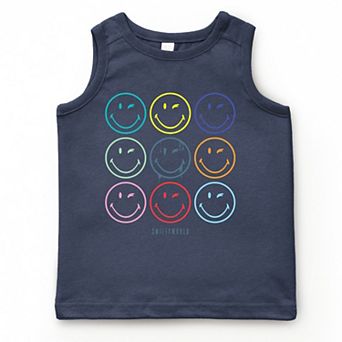The Juniper Shop SmileyWorld Wink Rainbow Swirl Youth Tank Top