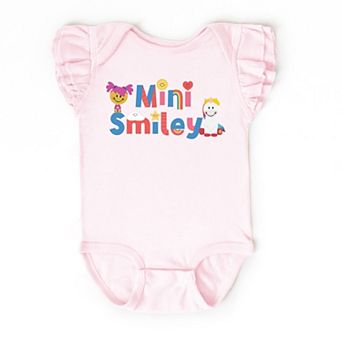 The Juniper Shop Mini Smiley Icons Unicorn Flutter Sleeve Bodysuit
