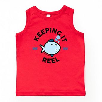The Juniper Shop SmileyWorld Keeping It Reel Fish Youth Tank Top