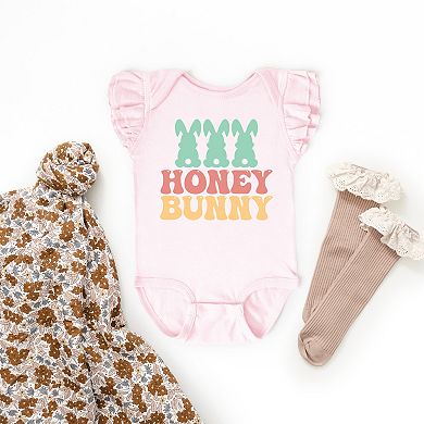The Juniper Shop Honey Bunny Bunny Tails Flutter Sleeve Bodysuit