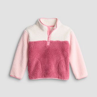 Girls 4-12 Jumping Beans® Quarter Zip High Pile Fleece Jacket