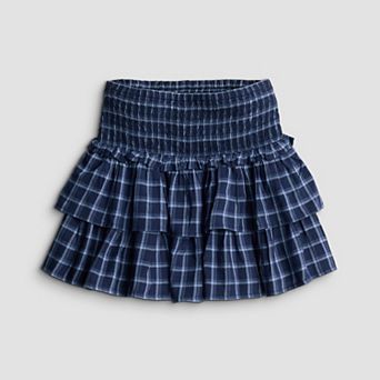 Girls 7-16 SO® Adaptive Woven Tiered Skort