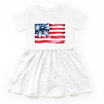 The Juniper Shop USA Flag Coquette Toddler Dress