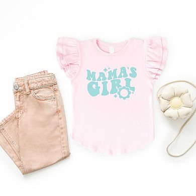 The Juniper Shop Mama's Girl Flower Flutter Sleeve Tee