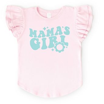 The Juniper Shop Mama's Girl Flower Flutter Sleeve Tee