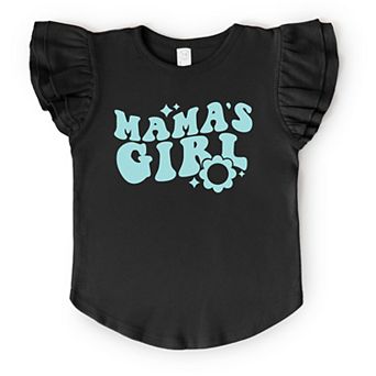 The Juniper Shop Mama's Girl Flower Flutter Sleeve Tee